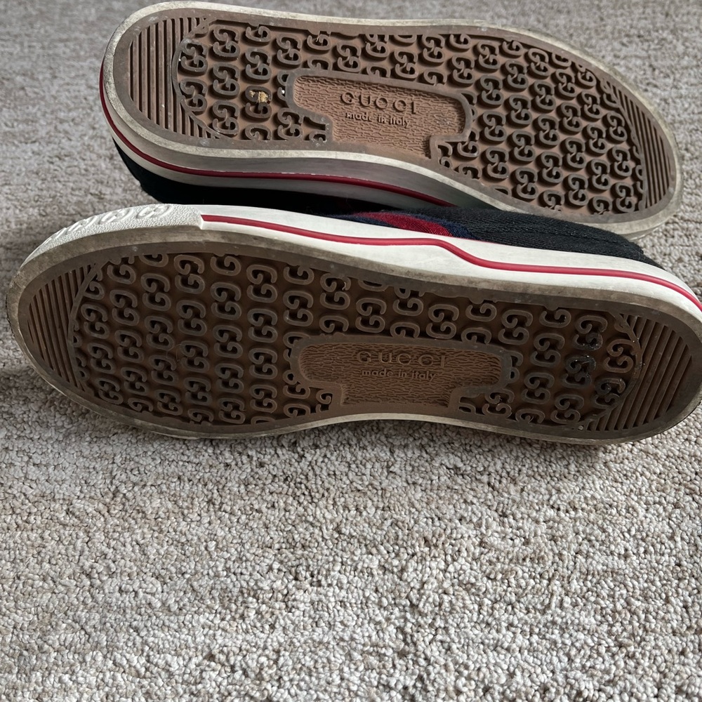 Gucci 1977 Canvas Tennis Sneakers in Black Sz 37 or Women’s Size 7 - Picture 5 of 6